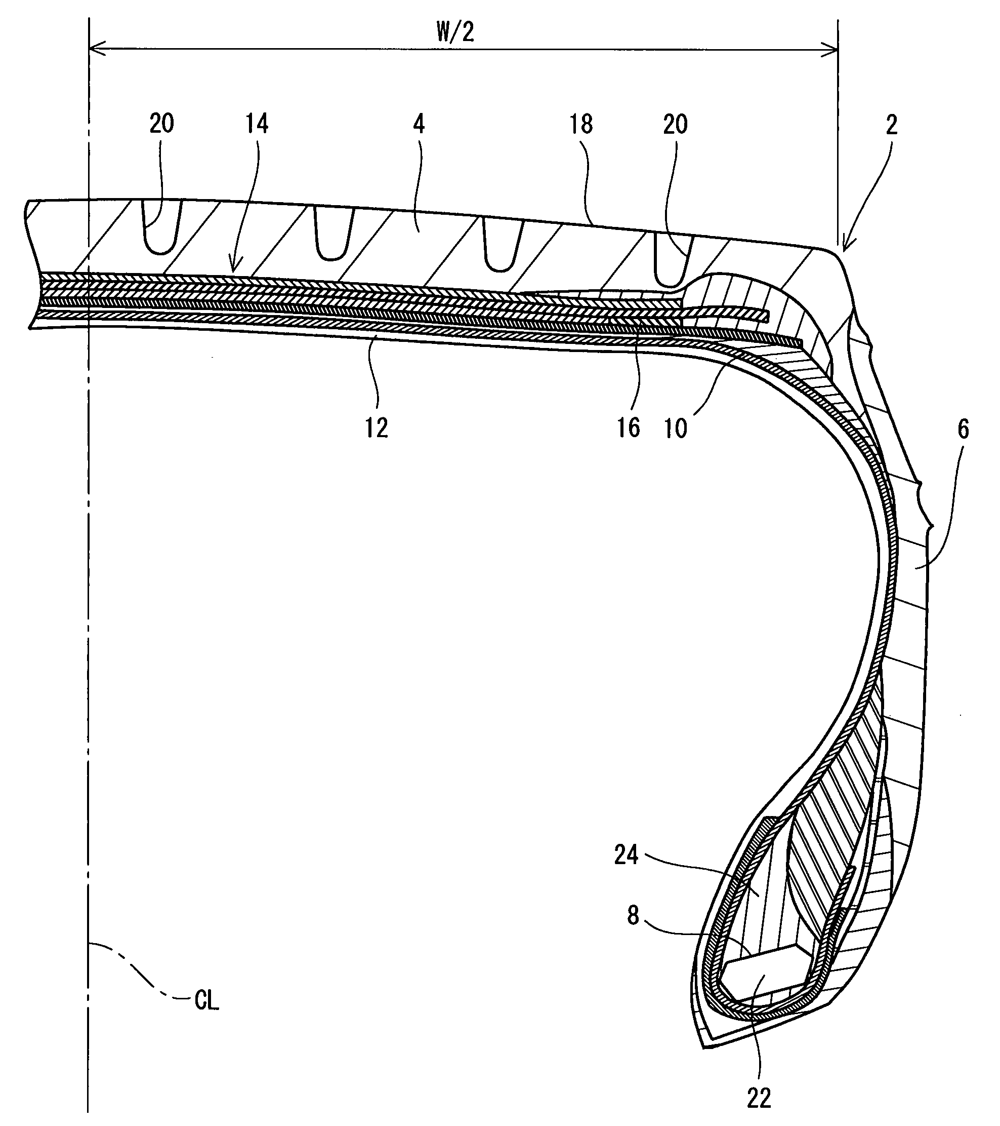 Heavy duty pneumatic tire