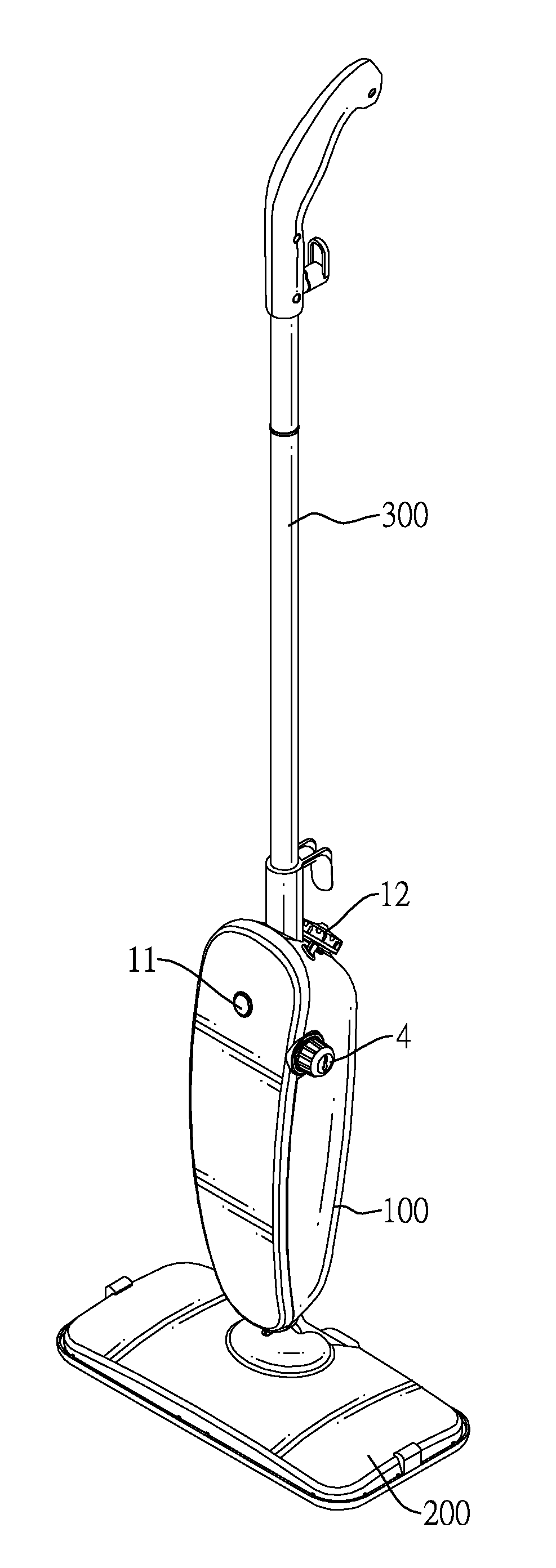 Self-feeding steam mop