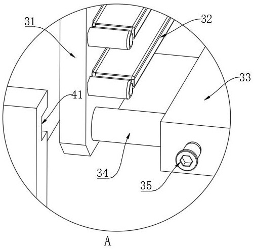 A touch screen glass conveying and discharging device