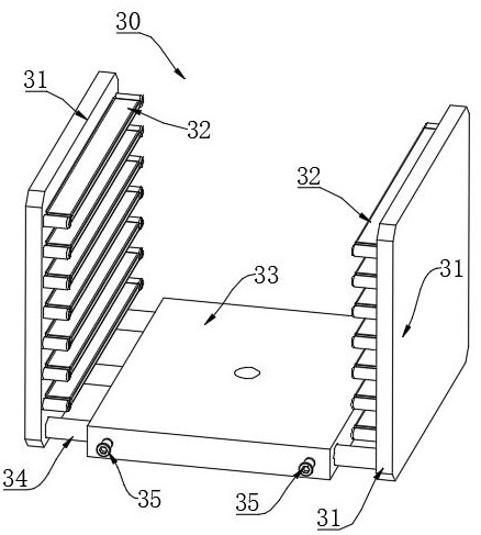 A touch screen glass conveying and discharging device