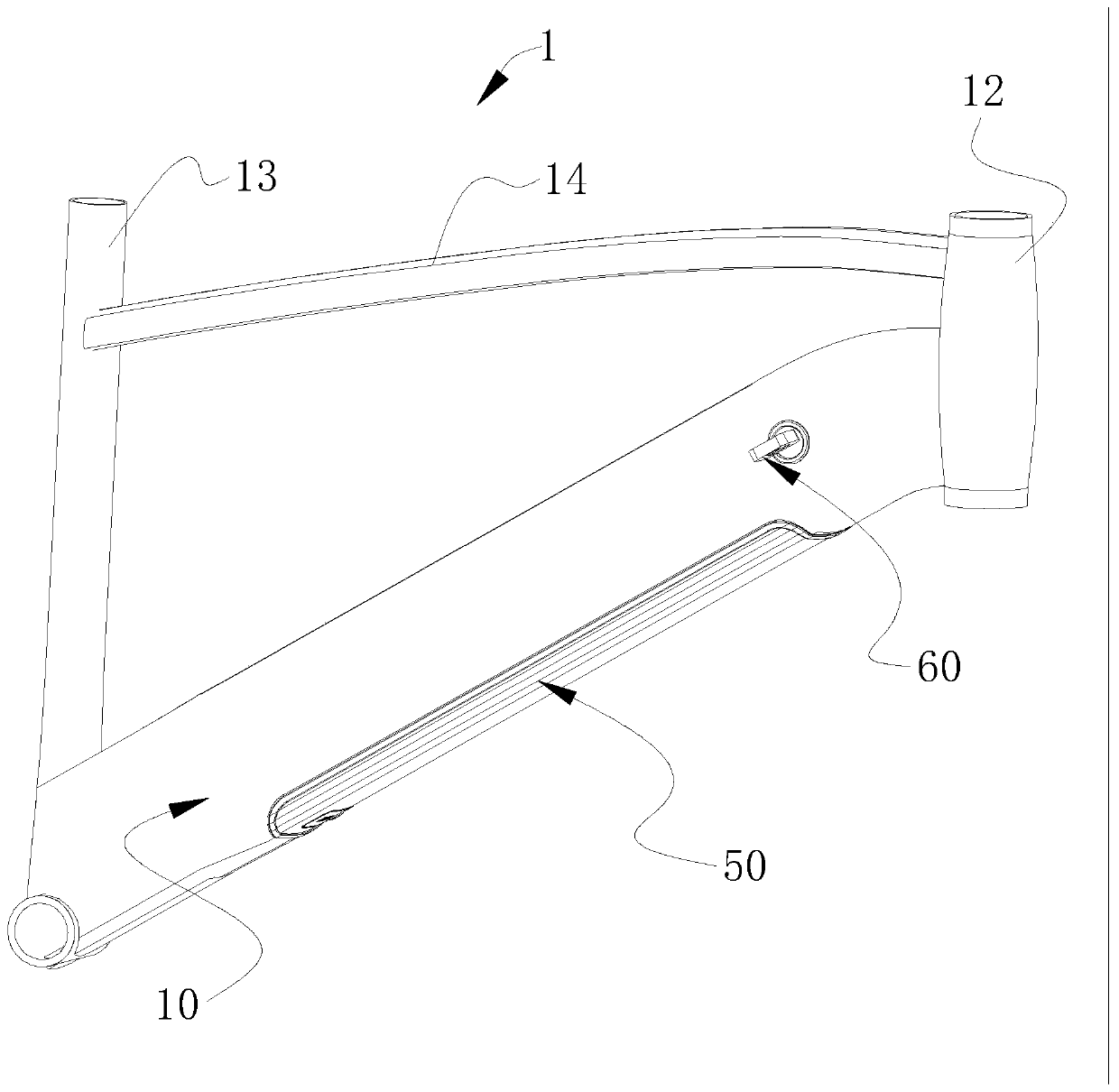 Frame battery assembling structure