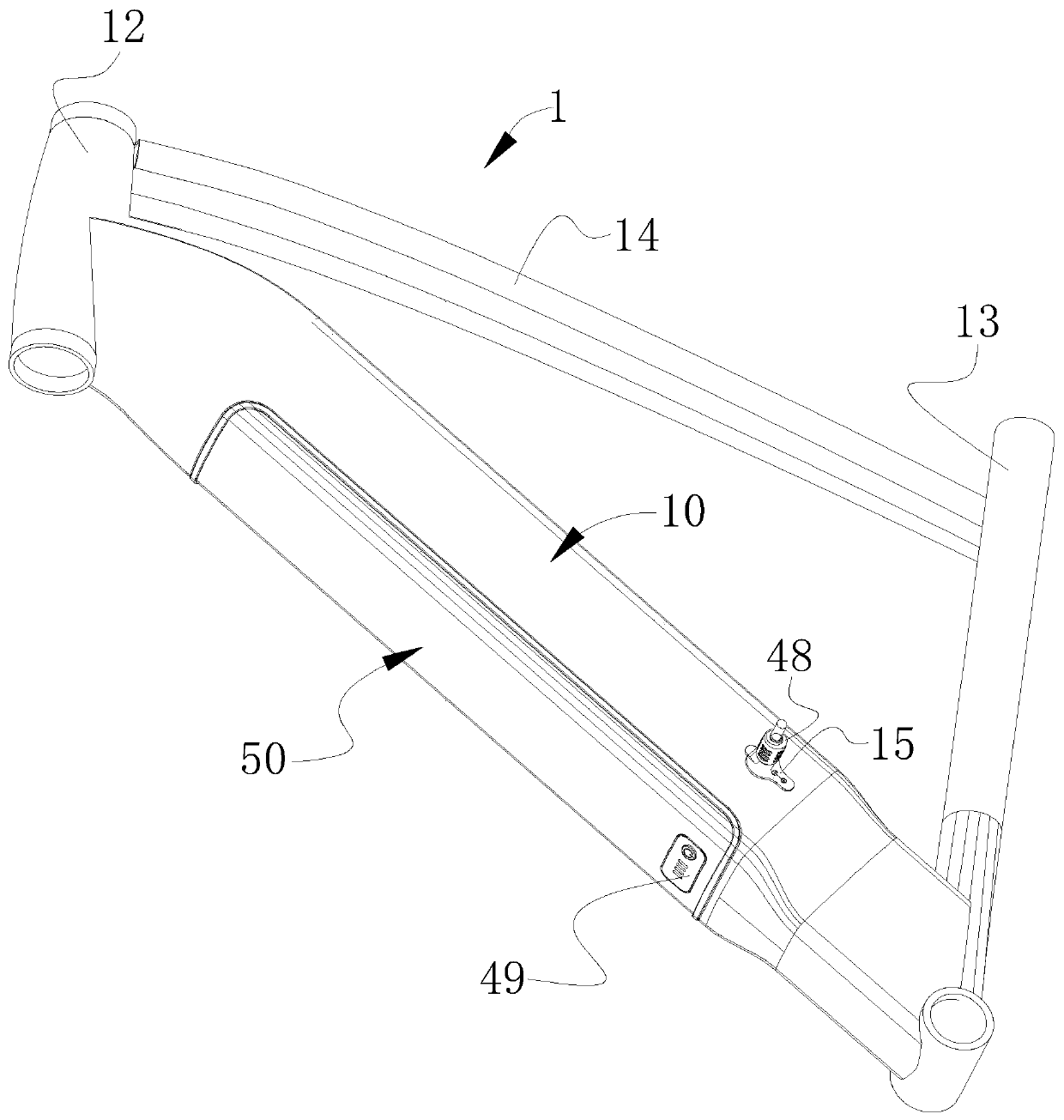 Frame battery assembling structure