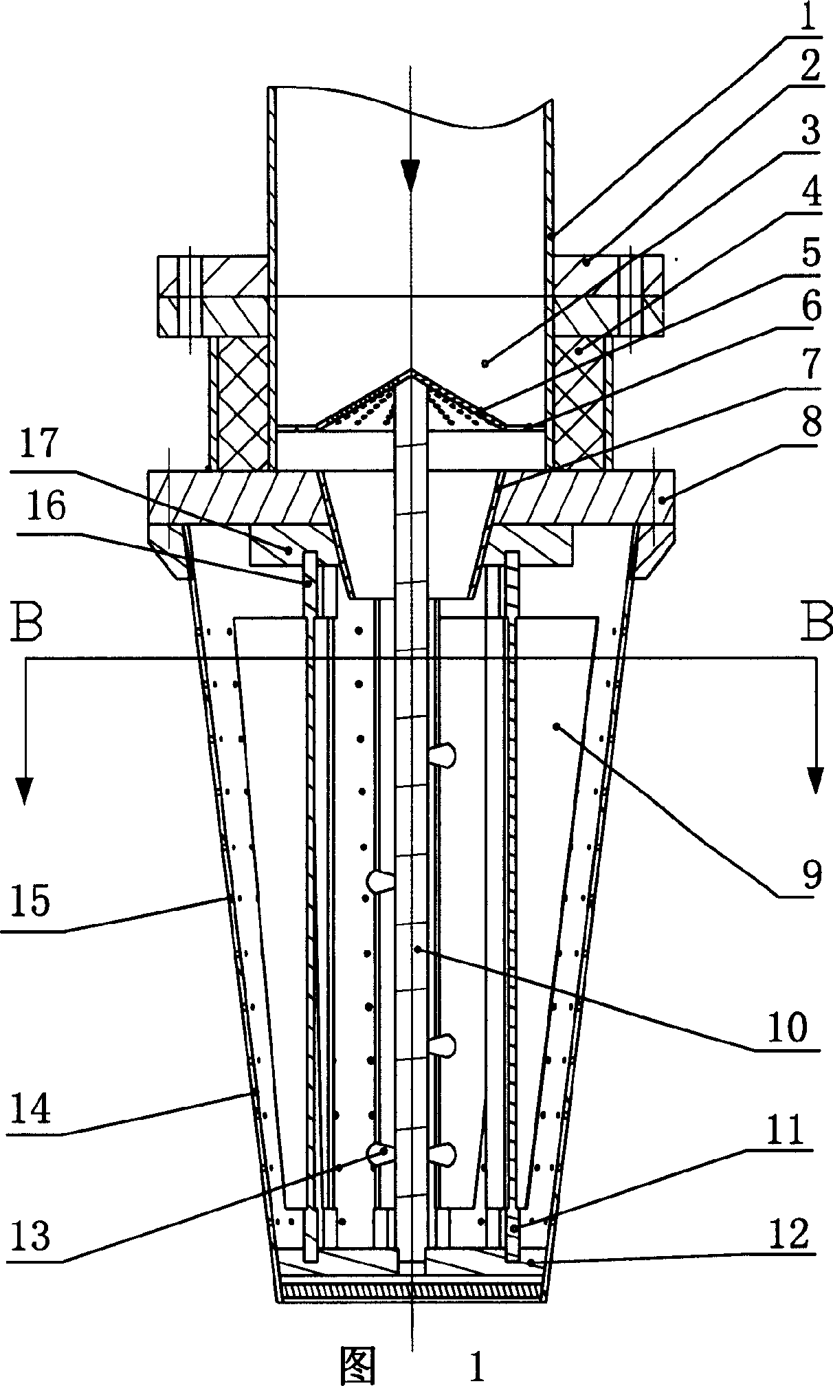 Cushioning internal rotation equipressure urea granulating injector