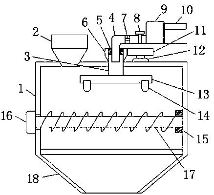 Efficient wet mixing device for vanadium-nitrogen alloy ball production