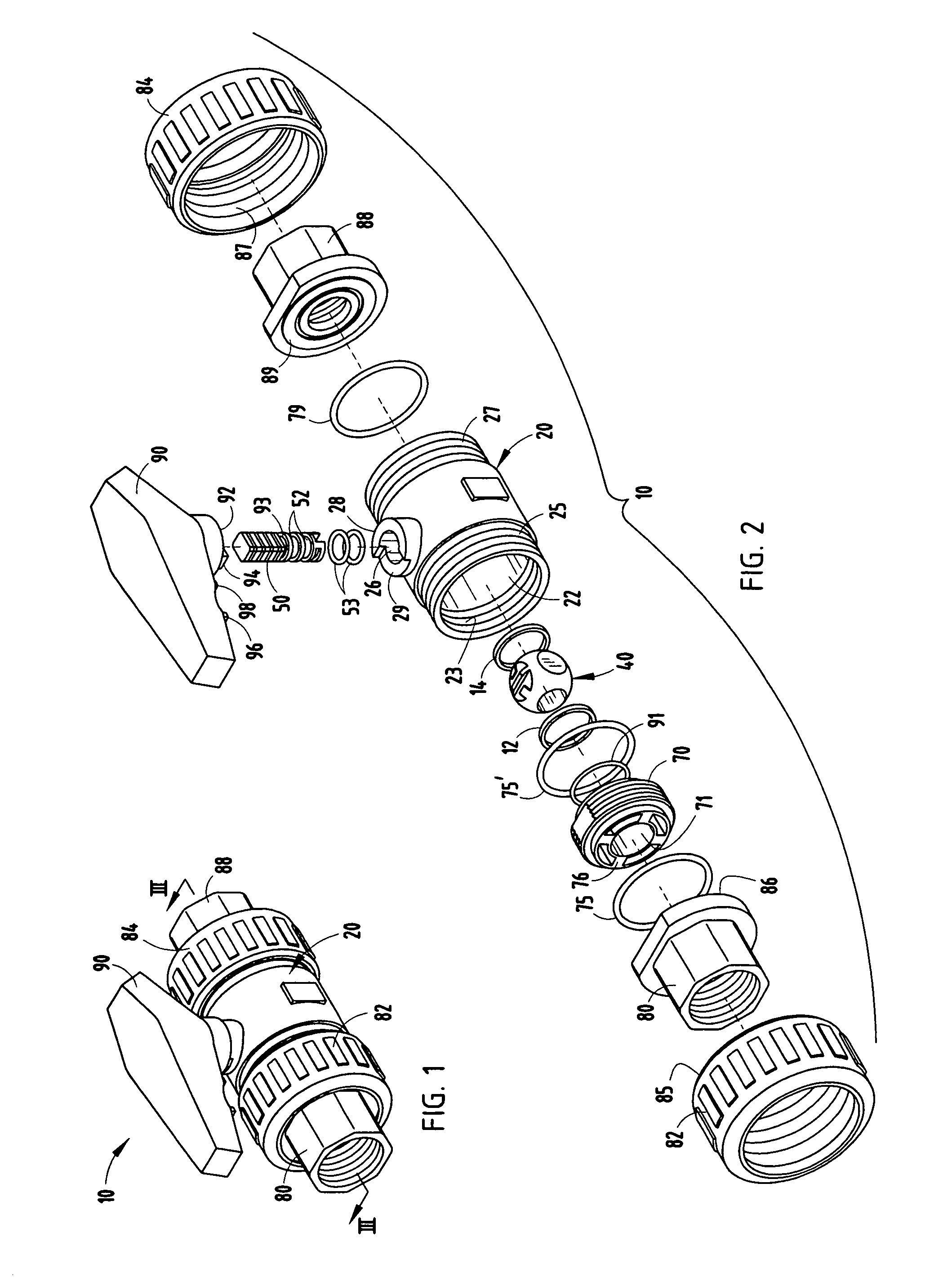 Ball valve with snap-in stem