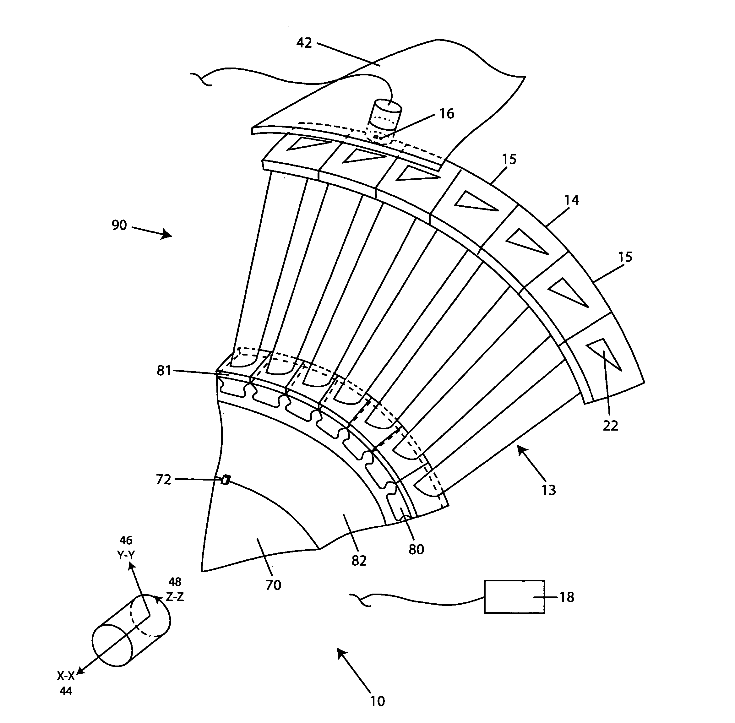 Turbine blade for monitoring blade vibration