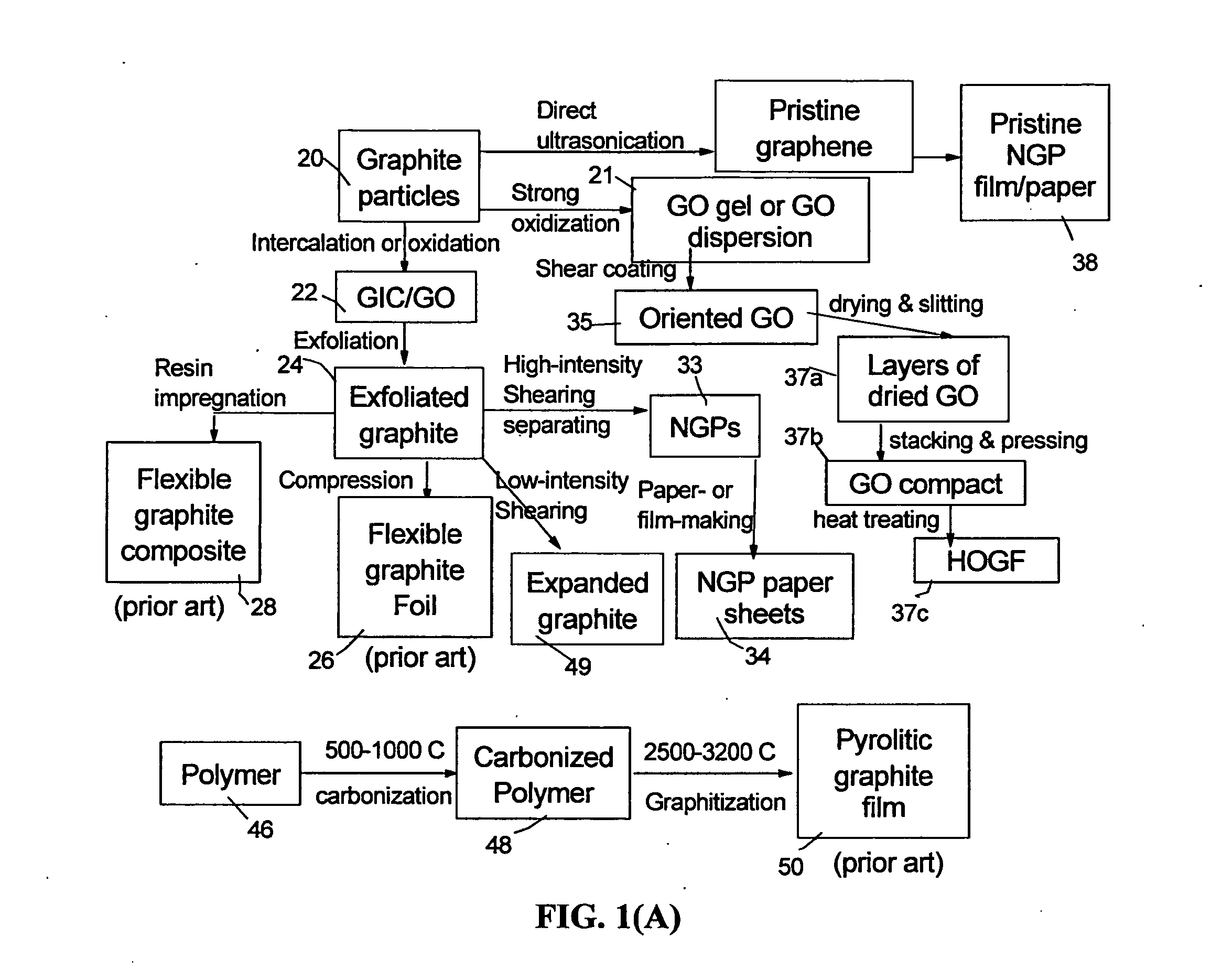 Process for producing highly oriented graphene films