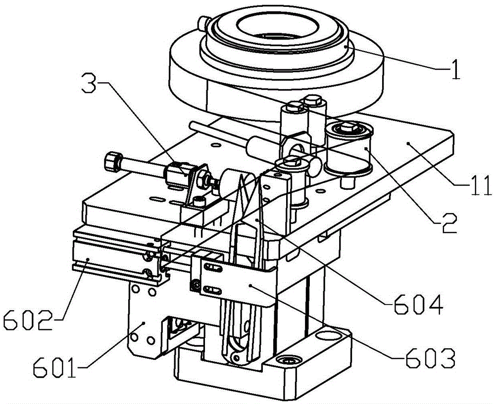 A 90-degree gluing device for tabs of lithium batteries