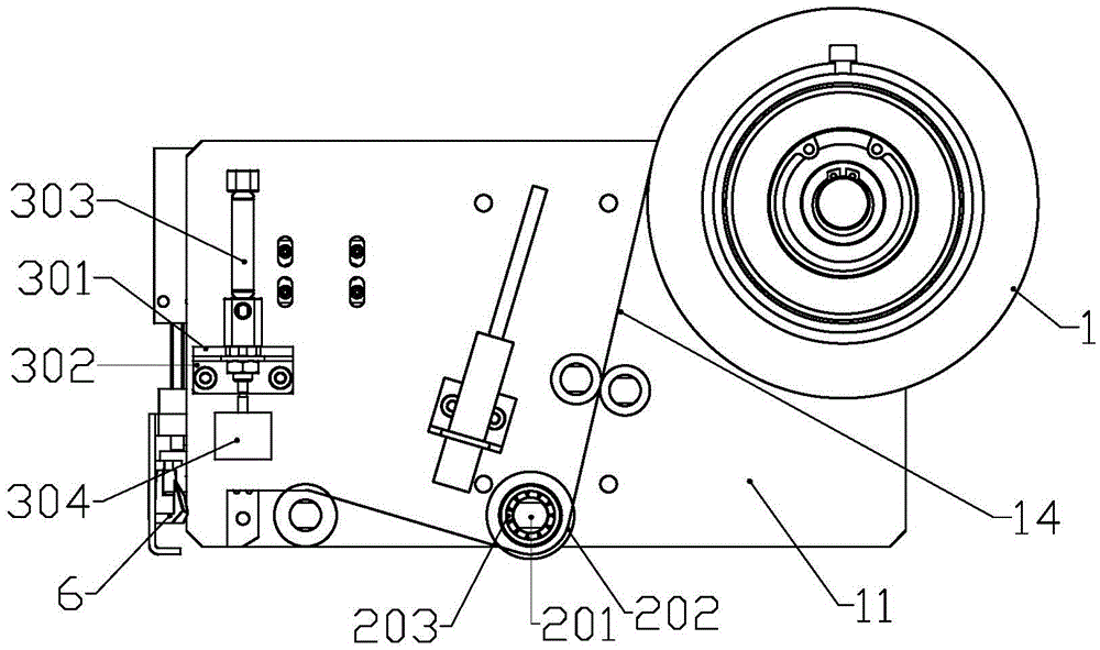 A 90-degree gluing device for tabs of lithium batteries