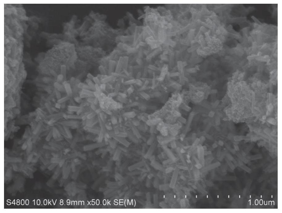 Cryptomelane type manganese dioxide oxidant with three-dimensional structure as well as preparation method and application thereof