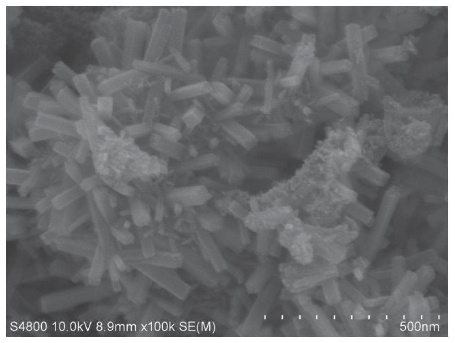 Cryptomelane type manganese dioxide oxidant with three-dimensional structure as well as preparation method and application thereof