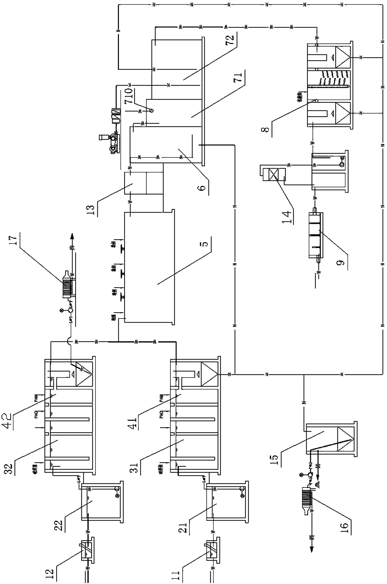 Clean water tank of centralized treatment system for industrial wastewater