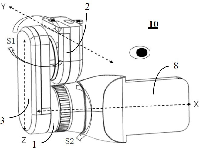 A near-eye virtual display device and a near-eye head-mounted virtual device