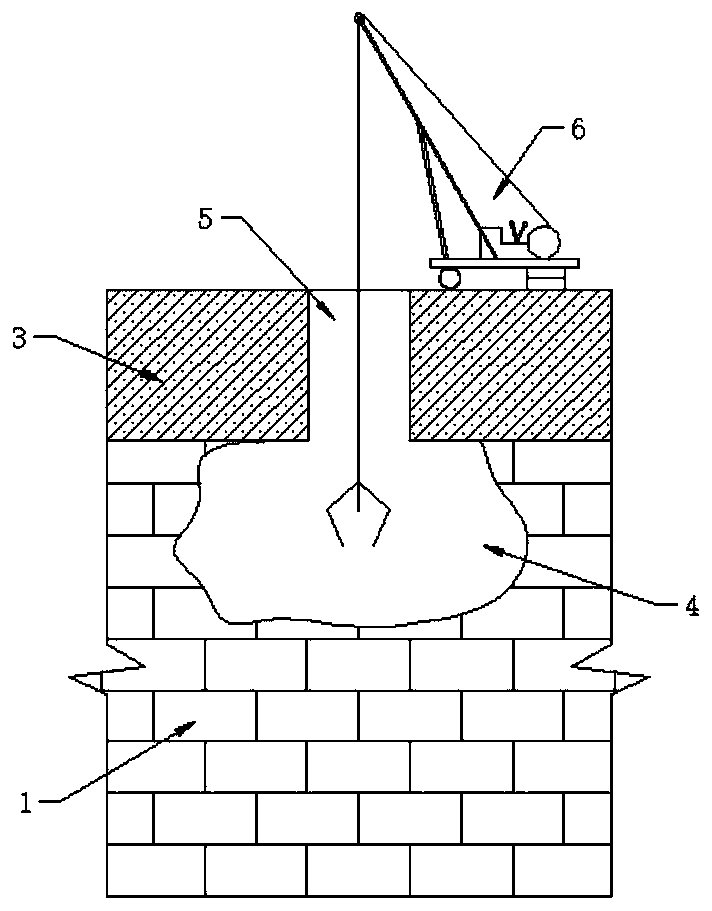 Construction process of dry-work hole cast-in-place pile penetrating through karst cave