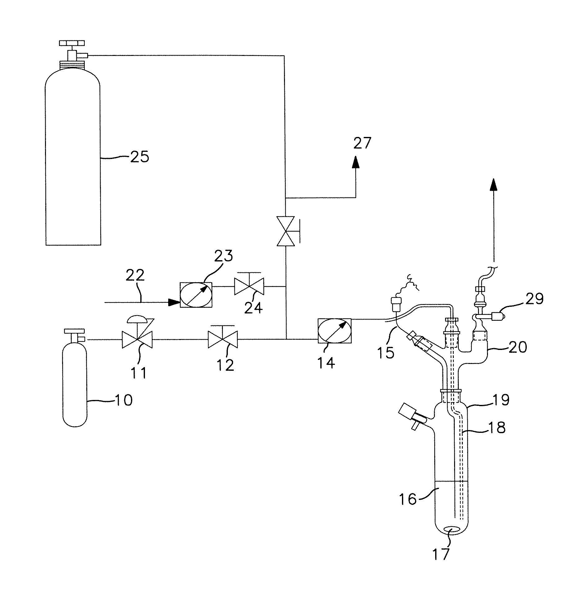 Apparatus and method for the condensed phase production of trisilylamine