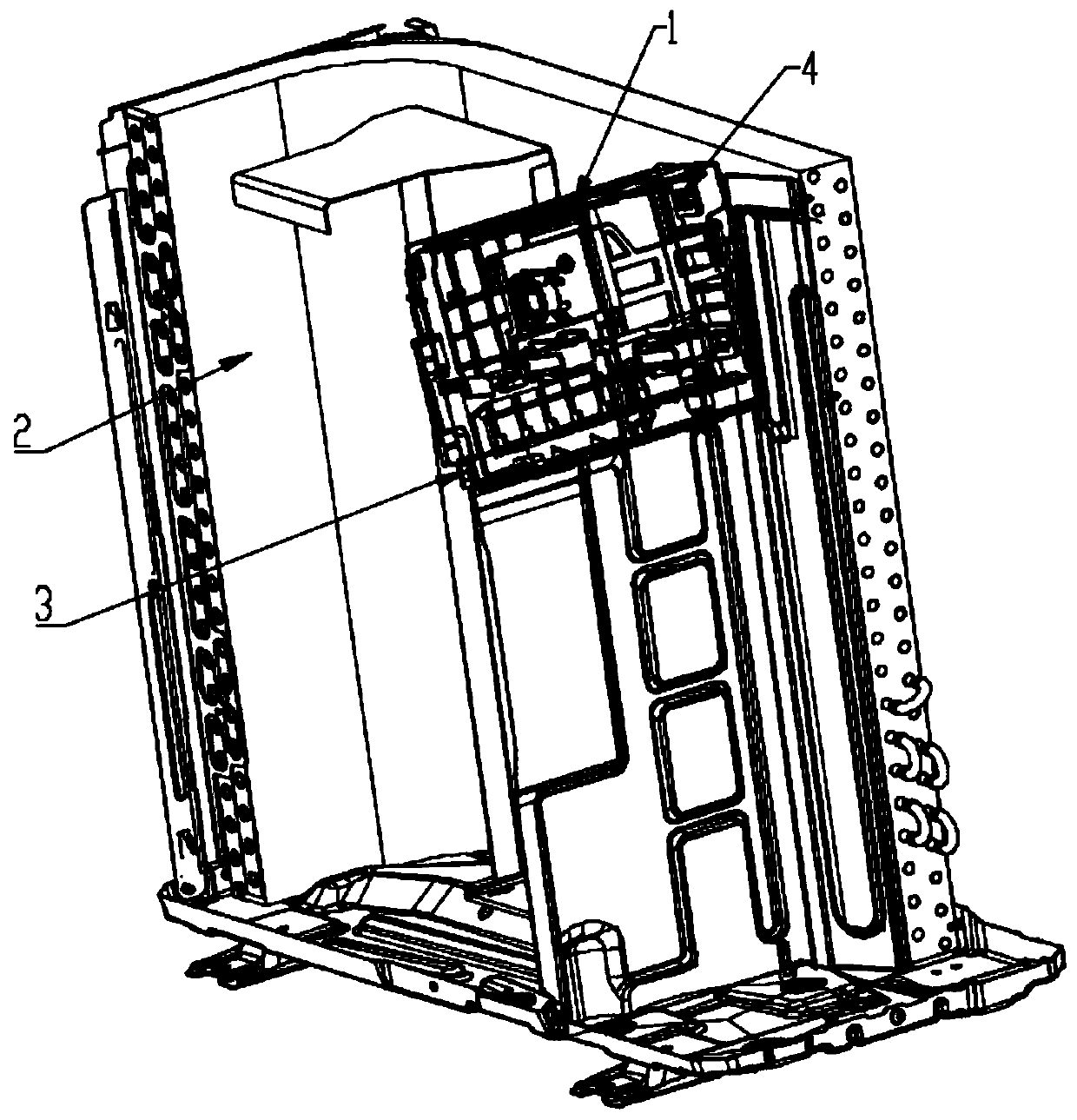 Electric appliance box installing structure, outdoor unit and air conditioner