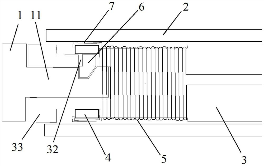 A spring coil electromagnetic release device