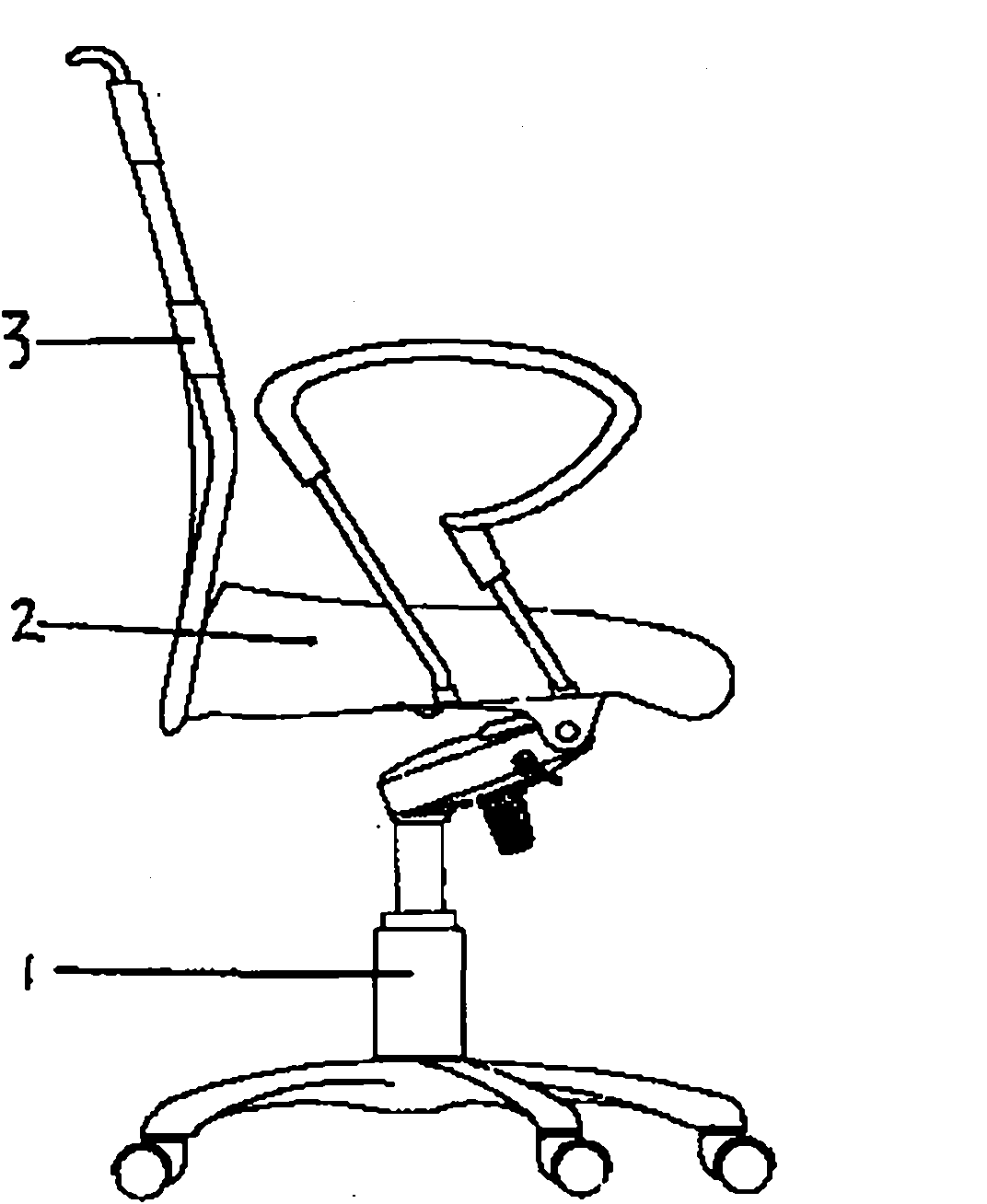 Chair with waist cushion