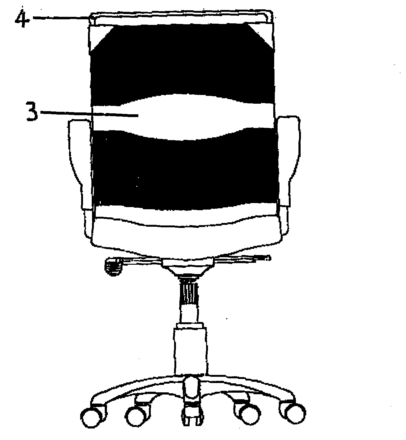 Chair with waist cushion