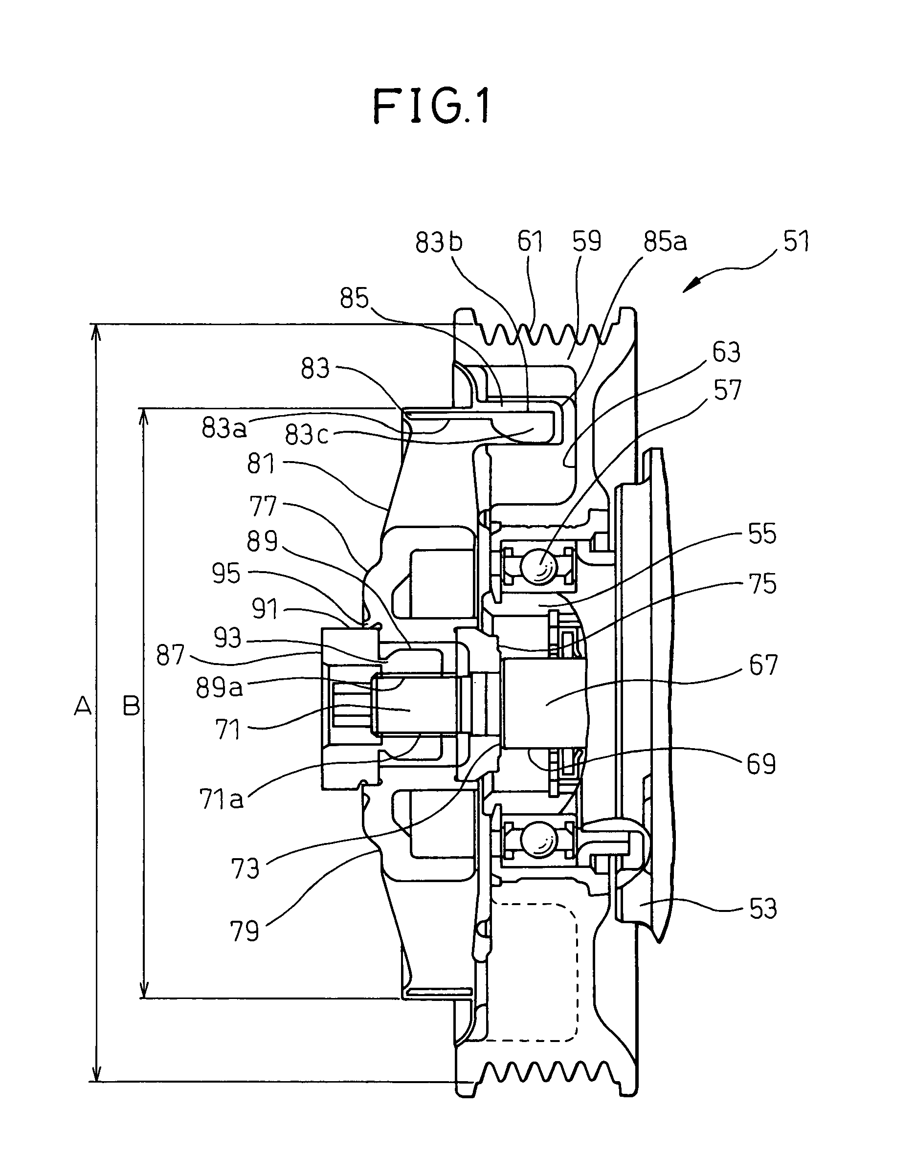 Hub for power transmission apparatus