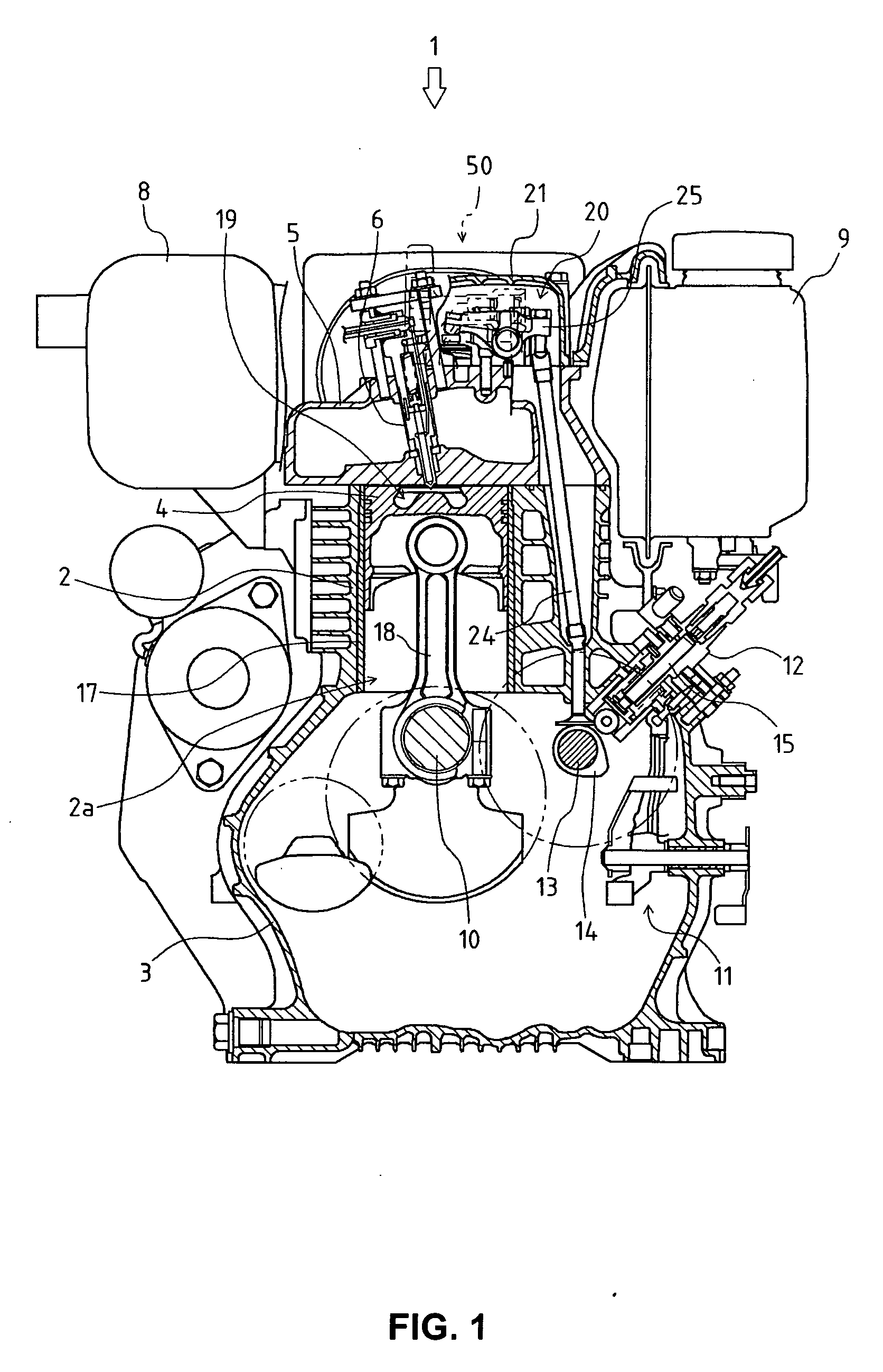 Superstructure of engine