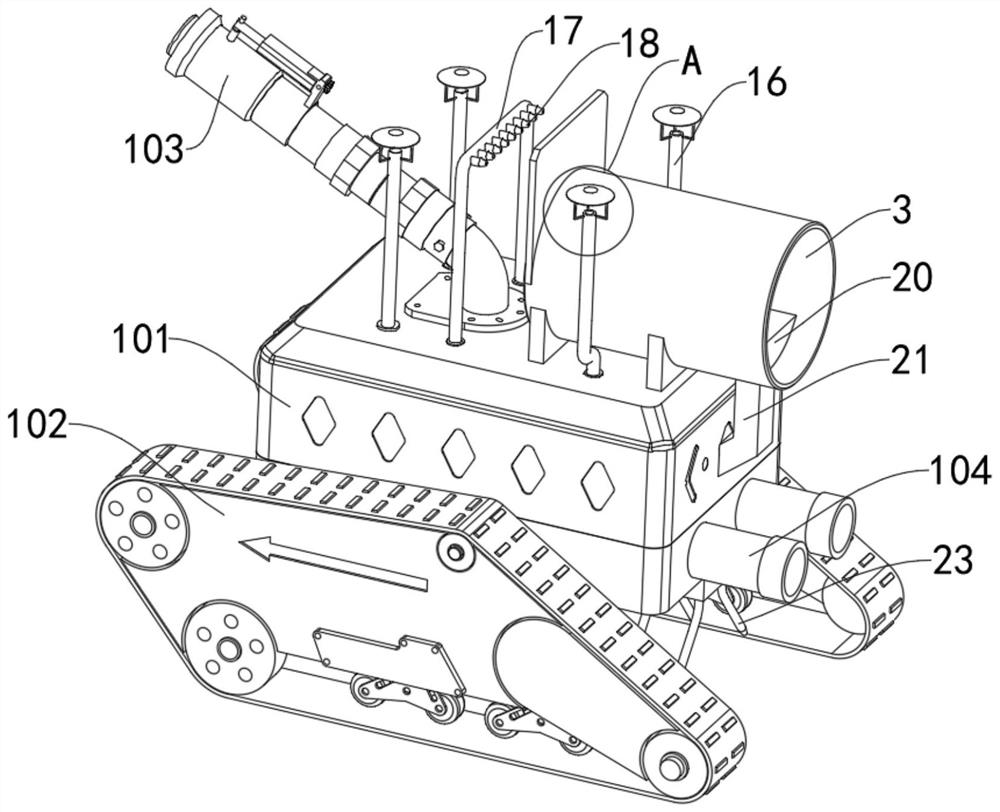 Composite multifunctional intelligent fire-fighting robot