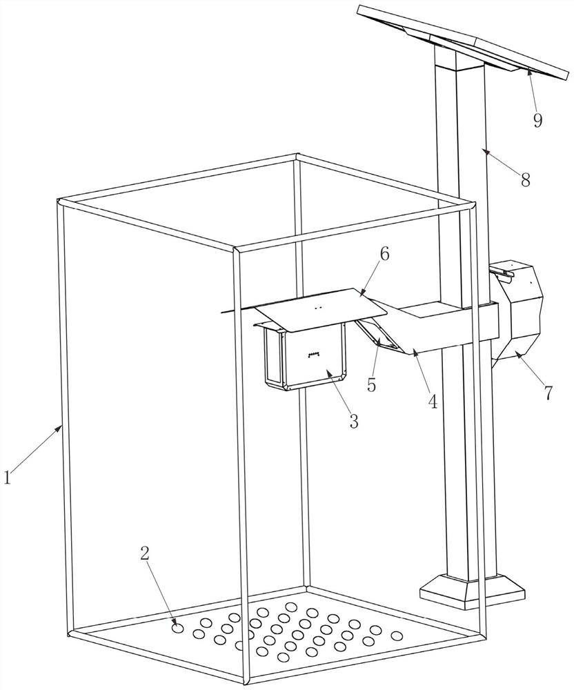 Remote monitoring device and method for occurrence dynamic state of adult bactrocera minax population