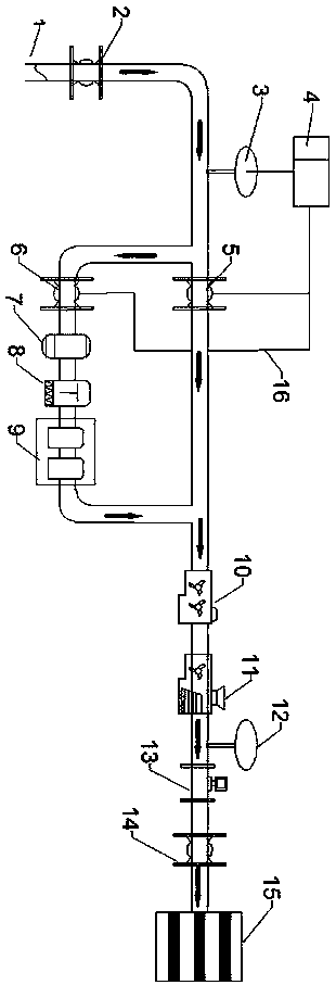 Extraction and utilization system for low-concentration coalbed methane of surface drilling