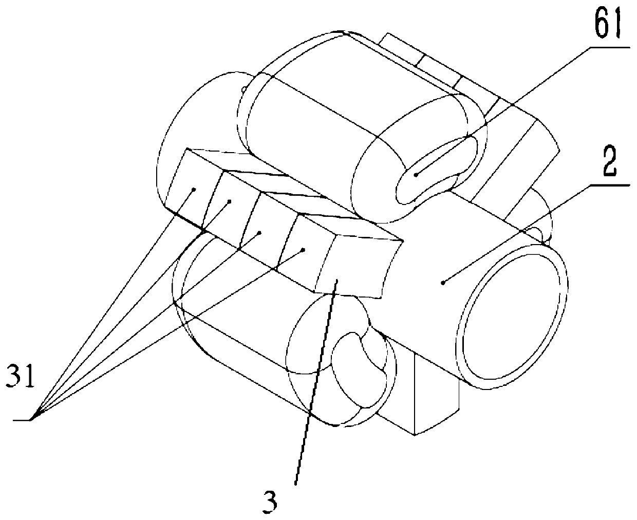 Connecting structure and connecting method of pipeline and damping assembly and control system