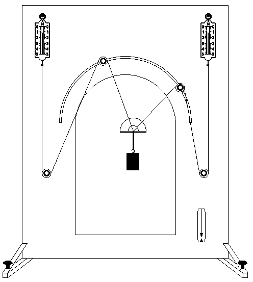 Composition demonstration instrument for dynamically hanging dead weight type force