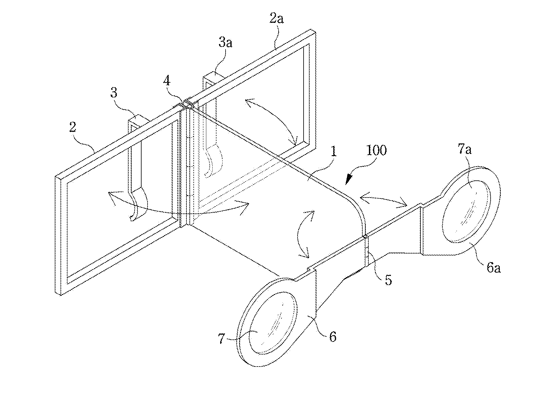 Portable virtual reality device