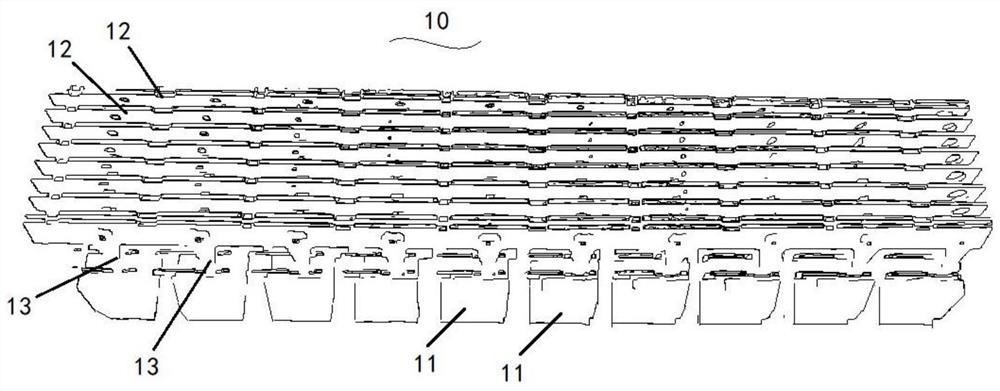 Semi-automatic material belt folding machine for connector