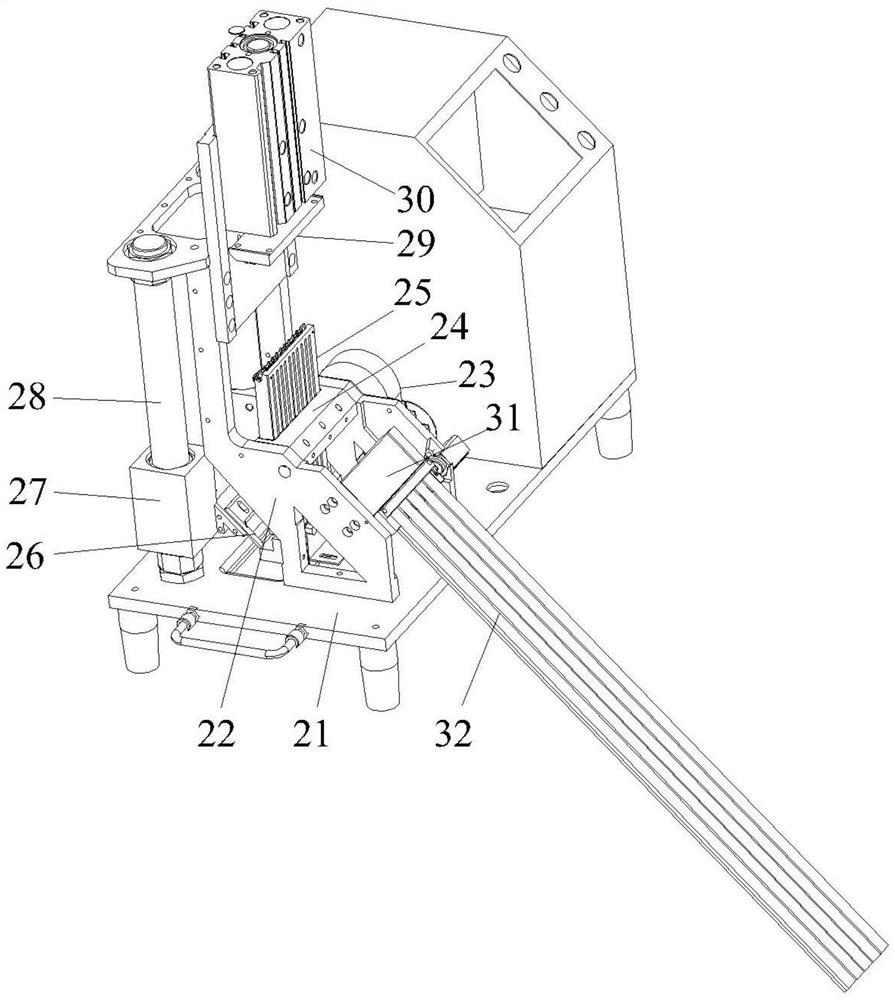 Semi-automatic material belt folding machine for connector