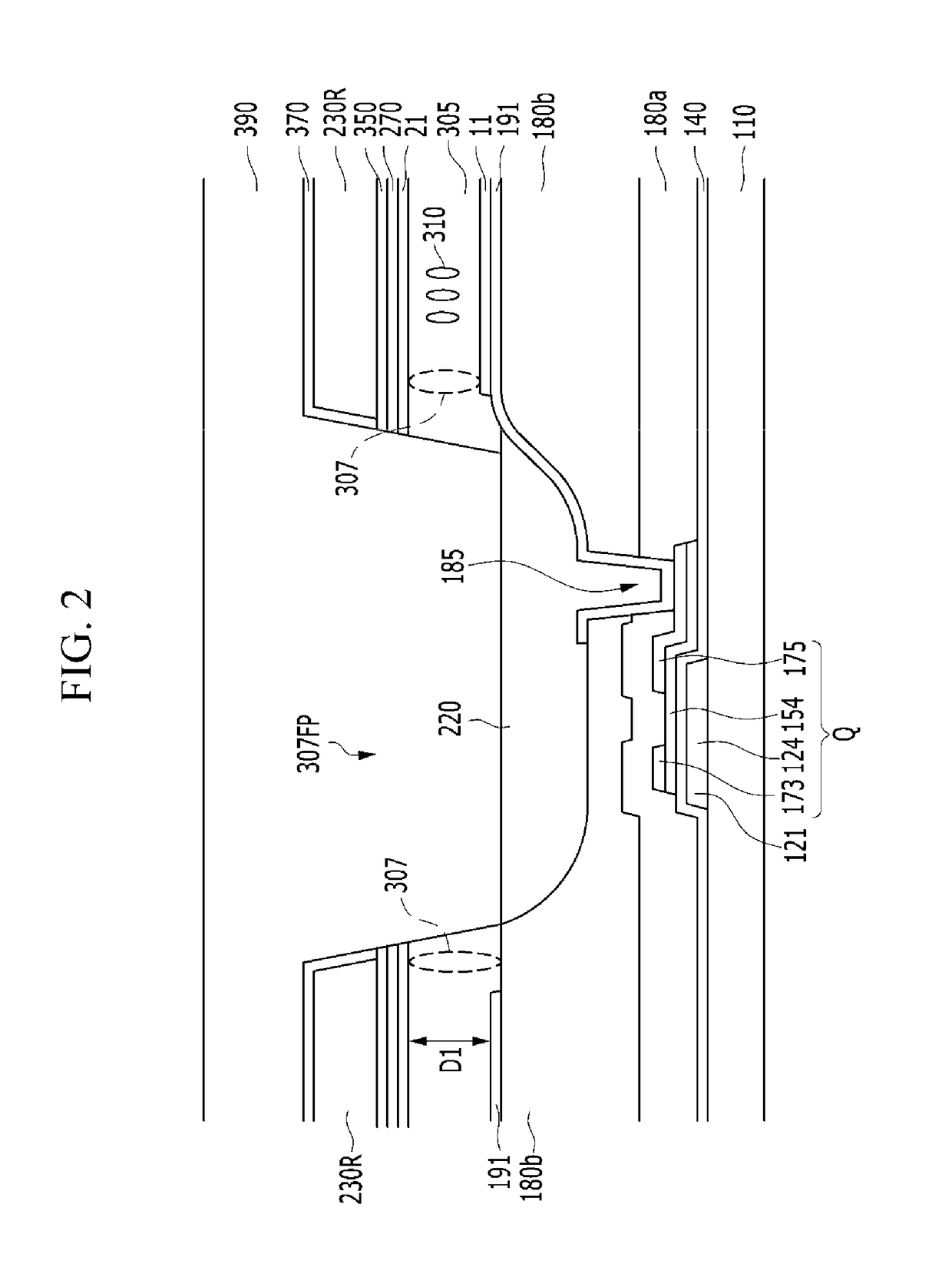 Display device having improved transmittance characteristics