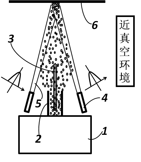 Vacuum photoconductive molecular/atomic gas micro-injection device