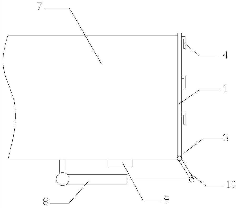 High-fence and high-van automobile tail door climbing type dock leveler