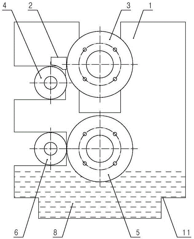 Pressure roll forming device on plastic sheet production line