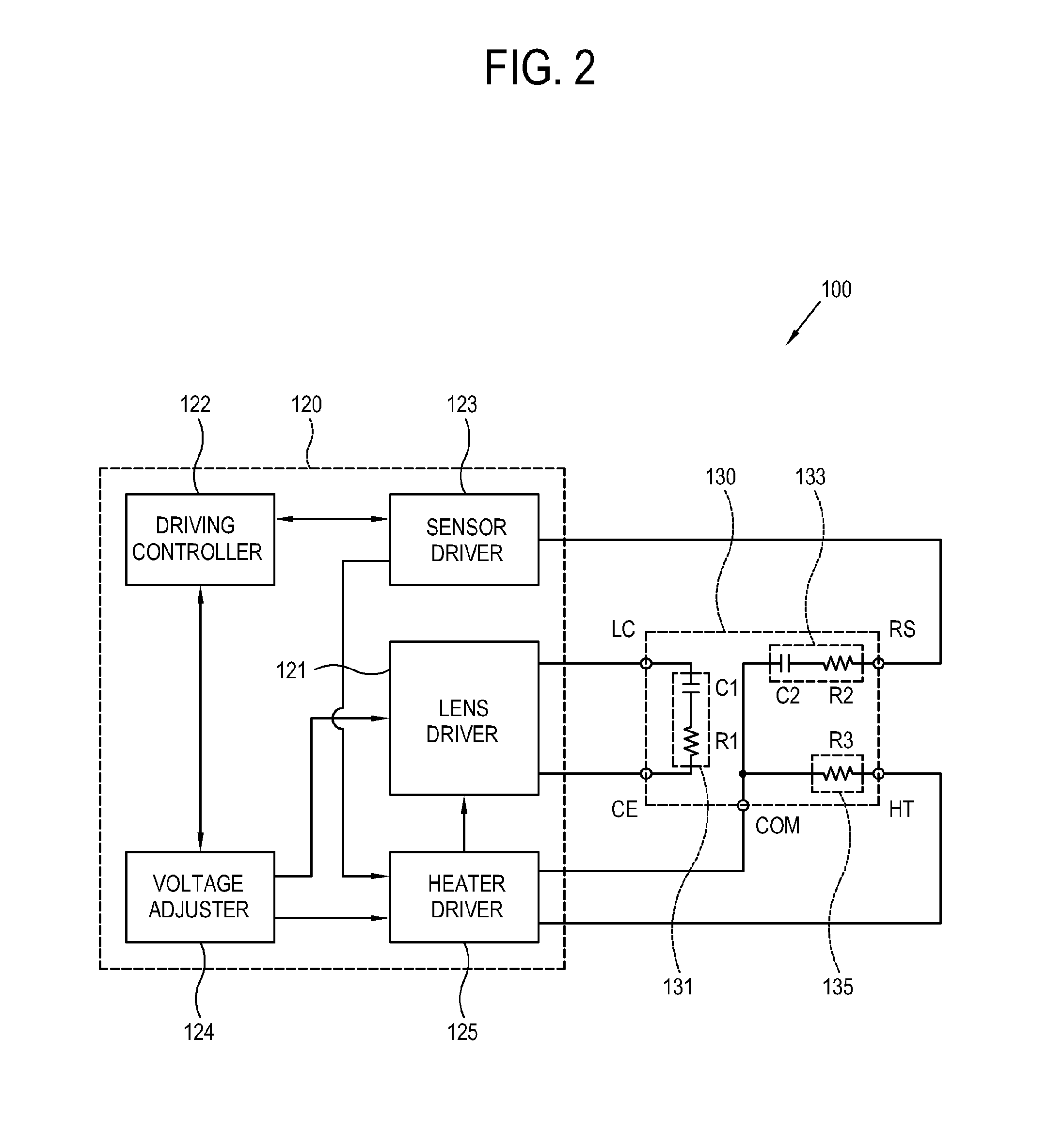 Driver for liquid crystal lens, imaging apparatus and temperature controlling method thereof