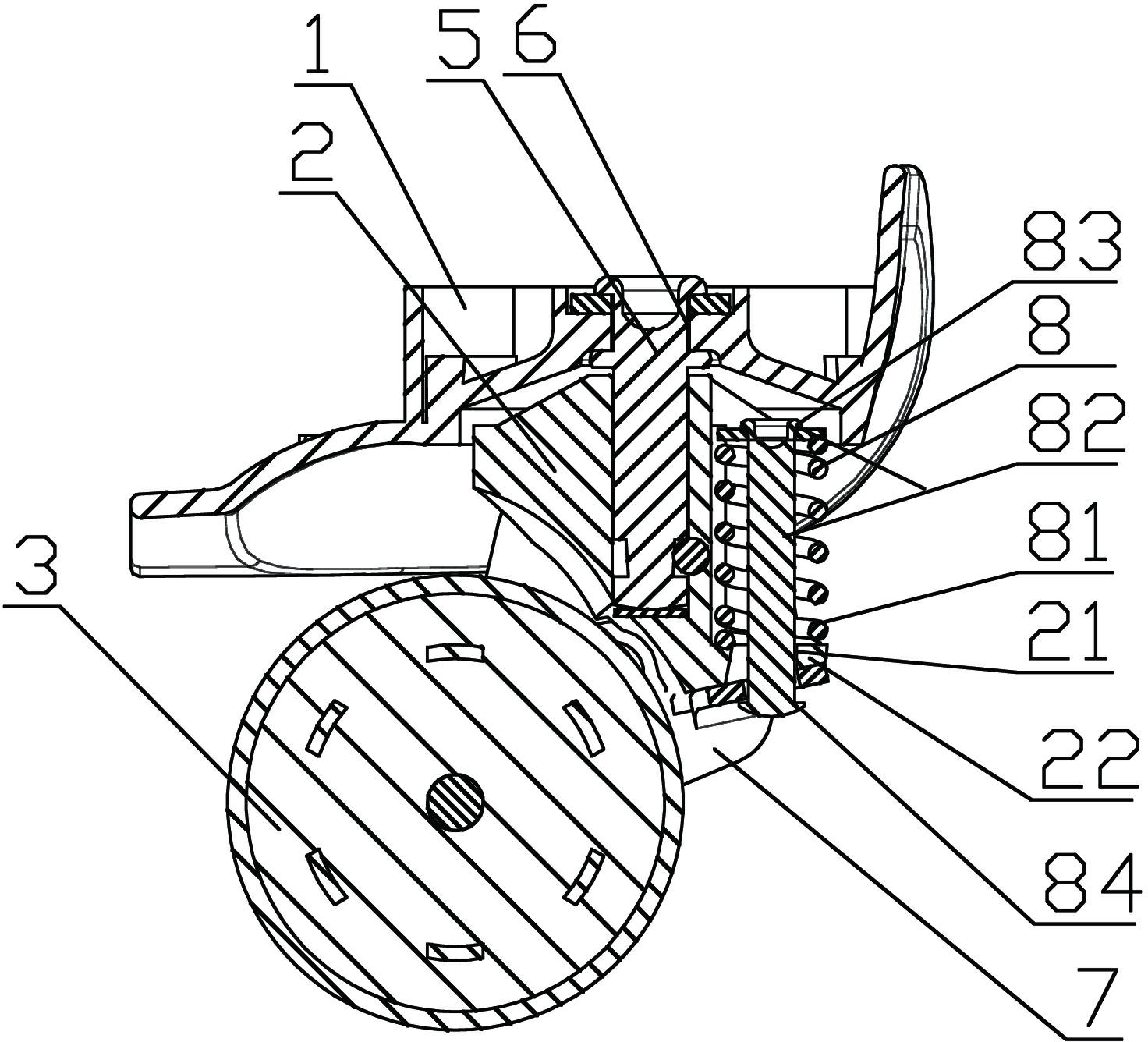 Shock-absorbing universal wheel for luggage