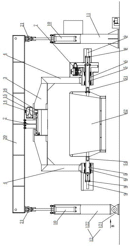 Automatic turning and unloading device