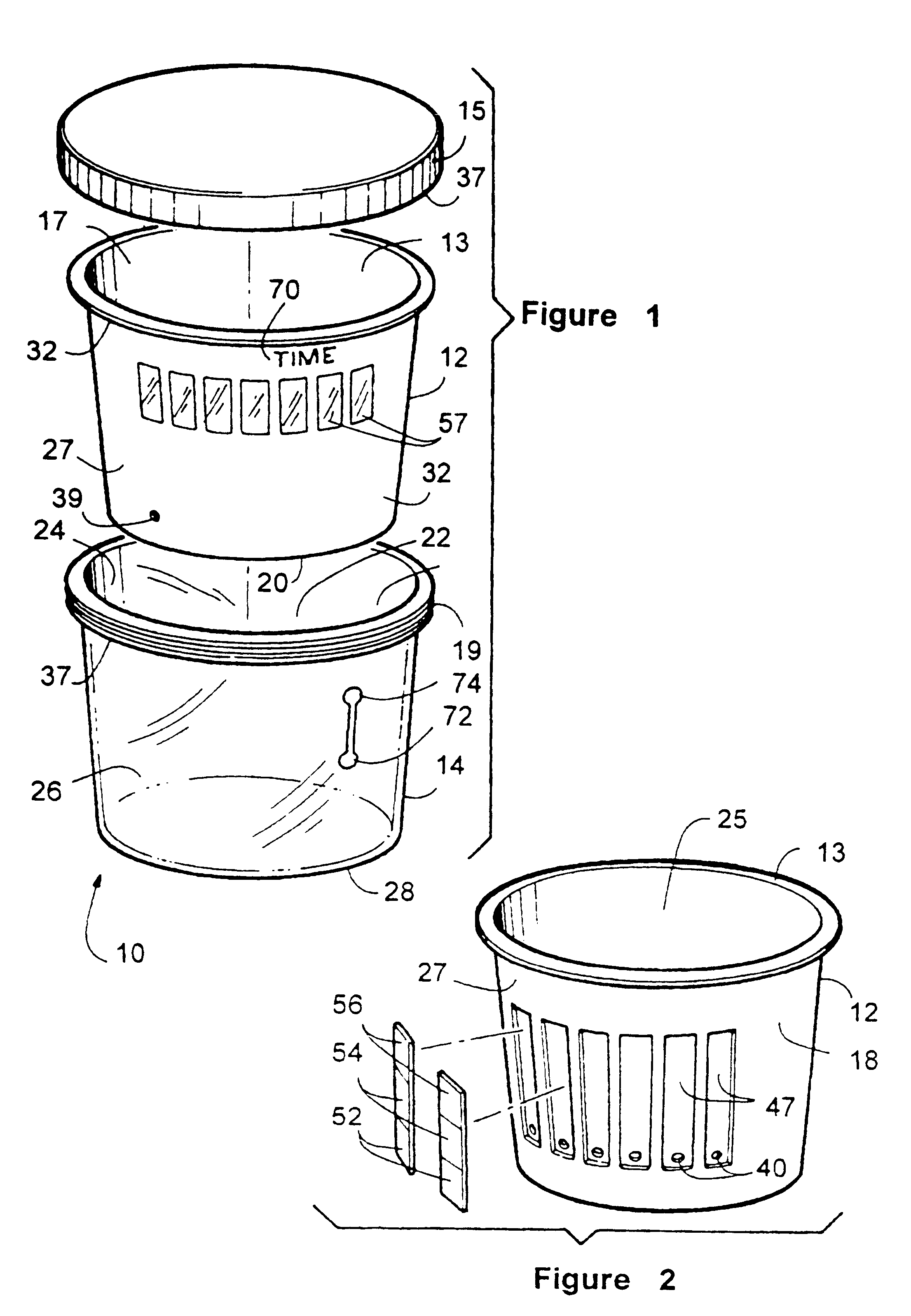 Diagnostic testing kit for collection and testing of fluid samples with user configurable test strips and timer