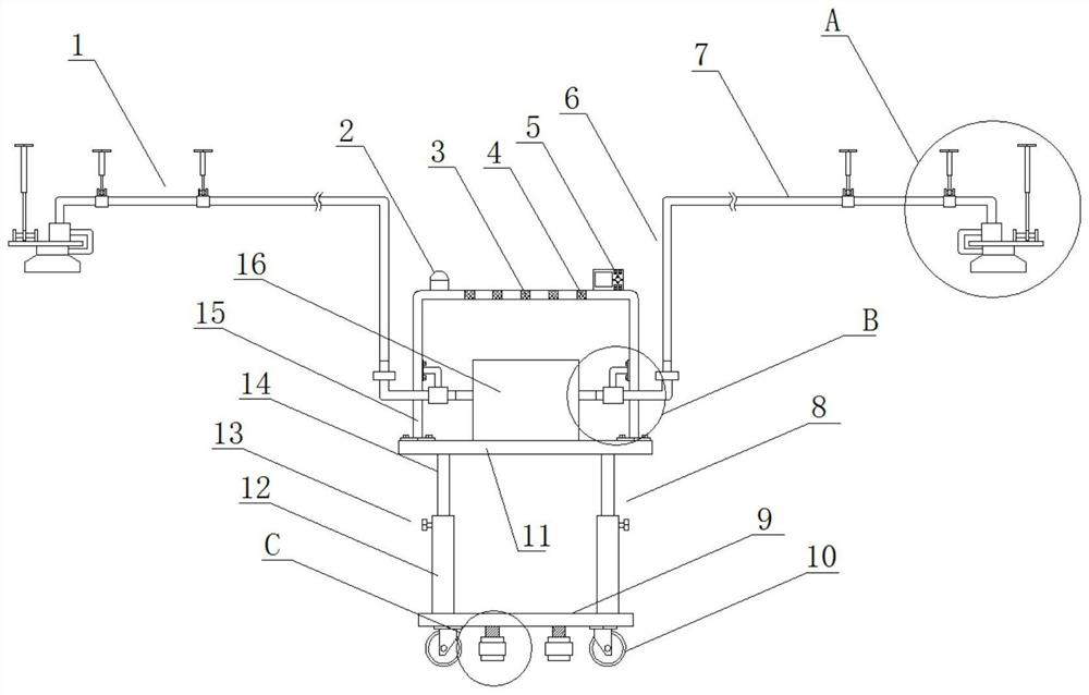 Mote particle and micro-pollution gas common detection and analysis multi-point system