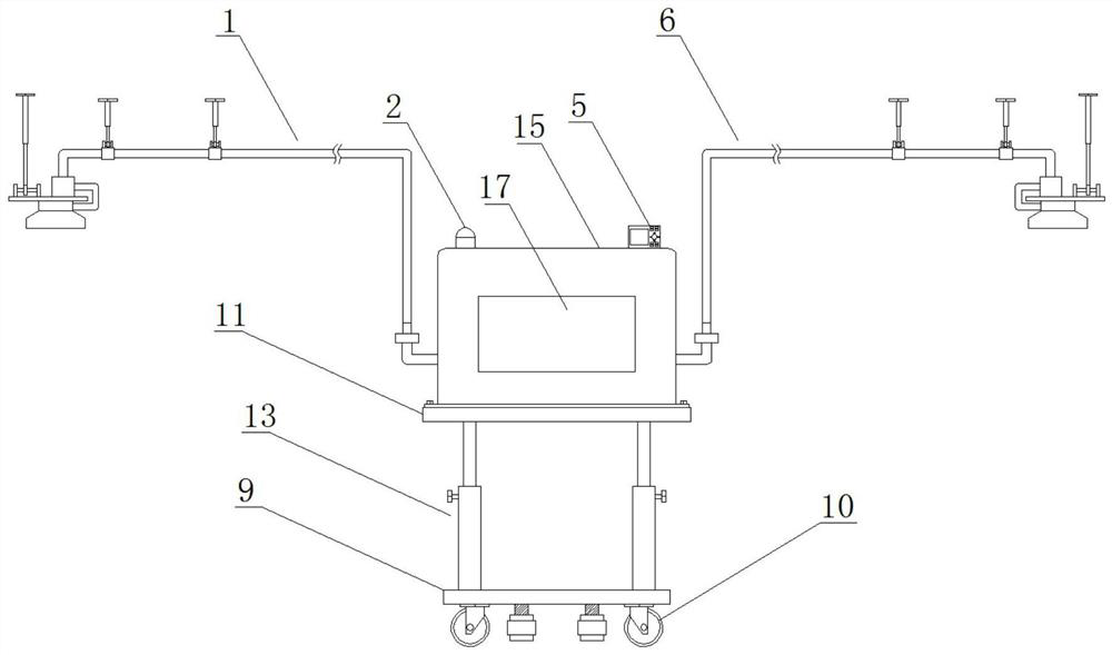 Mote particle and micro-pollution gas common detection and analysis multi-point system