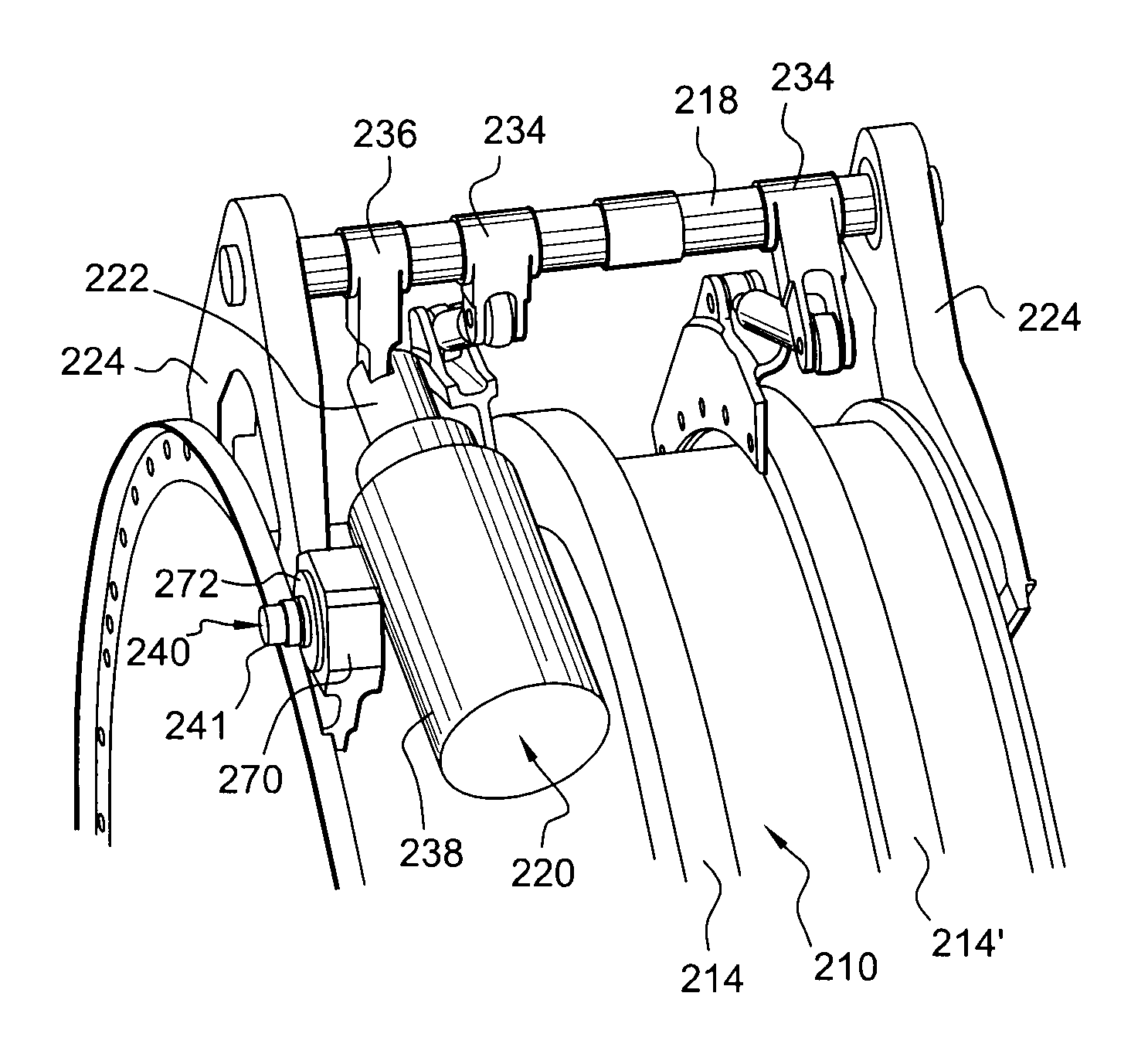 Device for controlling variable-pitch blades in a turbomachine compressor