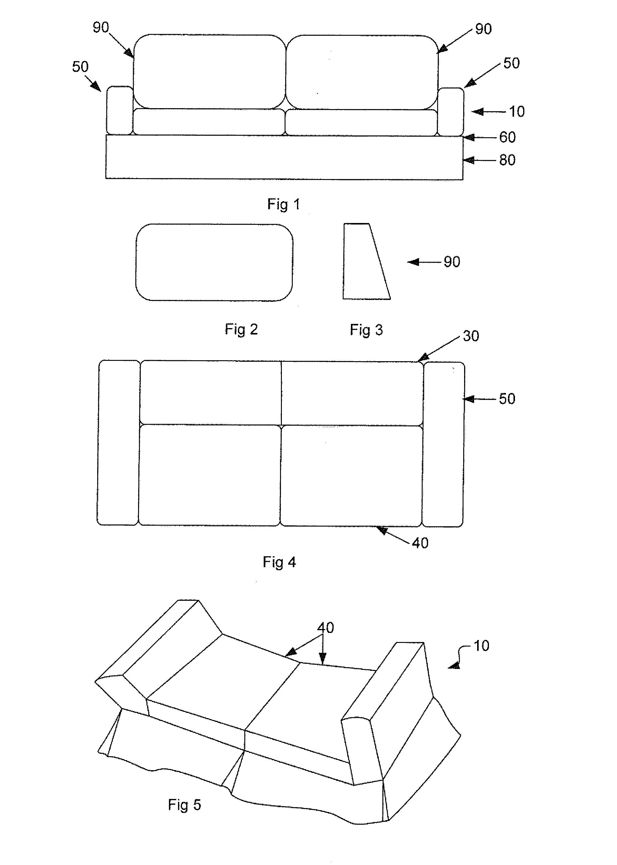 Collapsible Home Staging Sofa