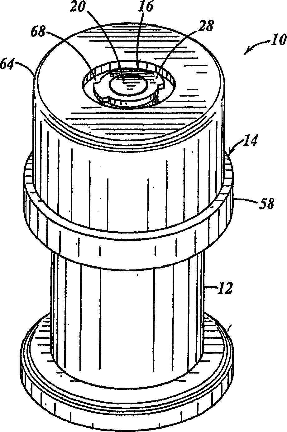 Container with valve assembly for filling and dispensing substances, and apparatus and method for filling