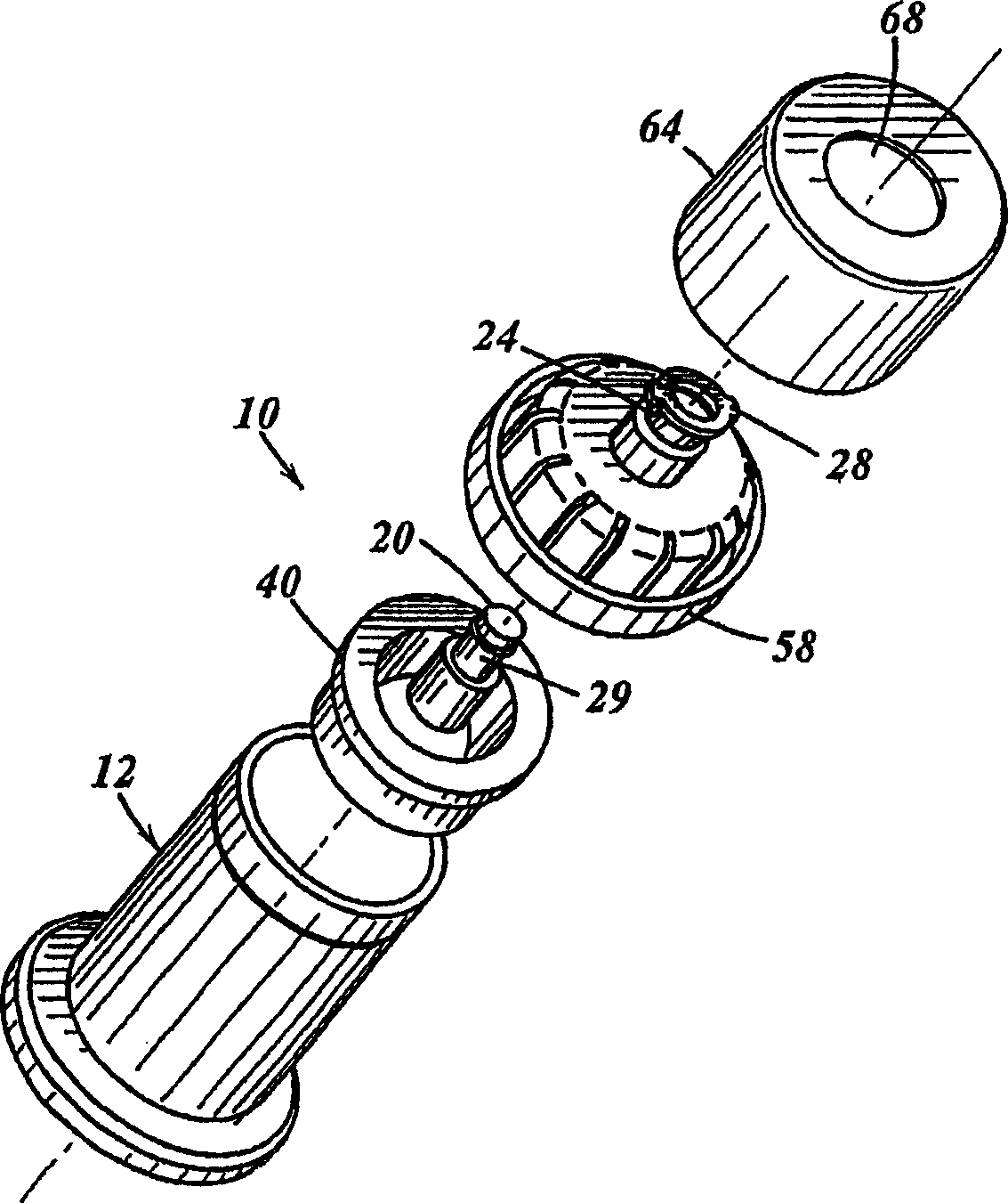 Container with valve assembly for filling and dispensing substances, and apparatus and method for filling