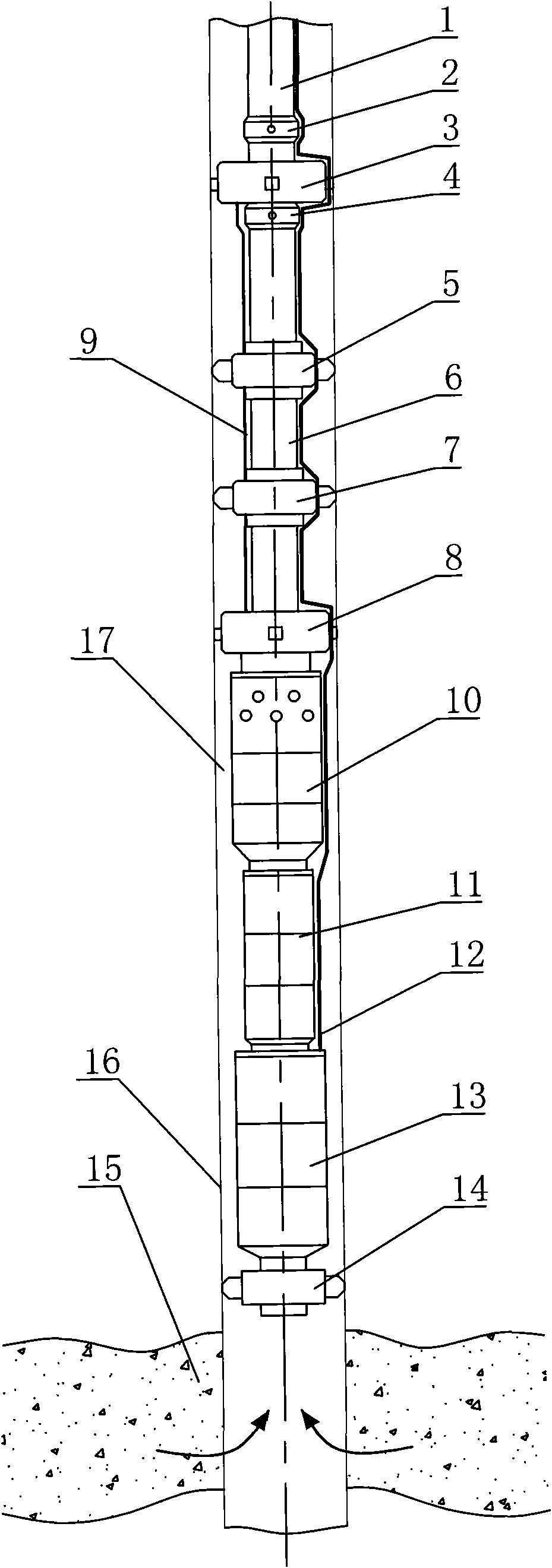 Large-discharge electric submerged screw pump oil extracting equipment