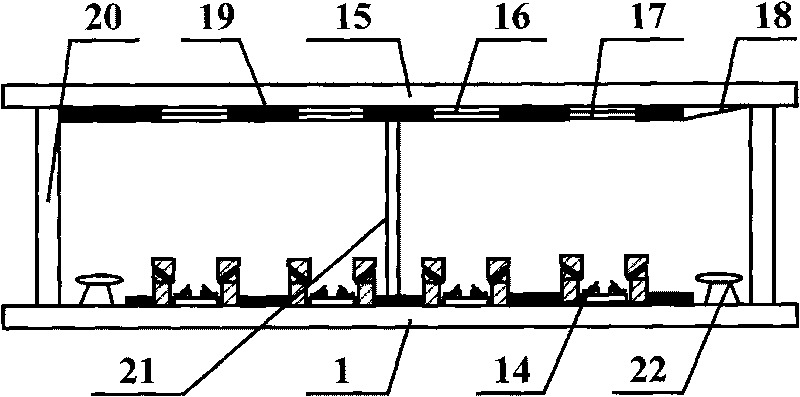 Flat-panel display of slope high-ring grid-control multi-face cathode structure and manufacturing process thereof