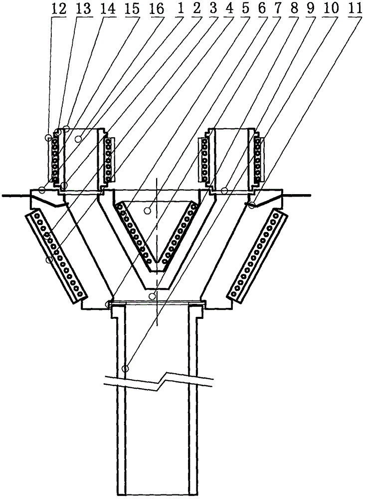 Electric heating flow divider